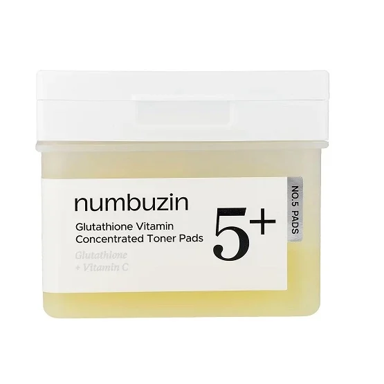 numbuzin No.5+ Glutathione Vitamin Concentrated Toner Pads 60un